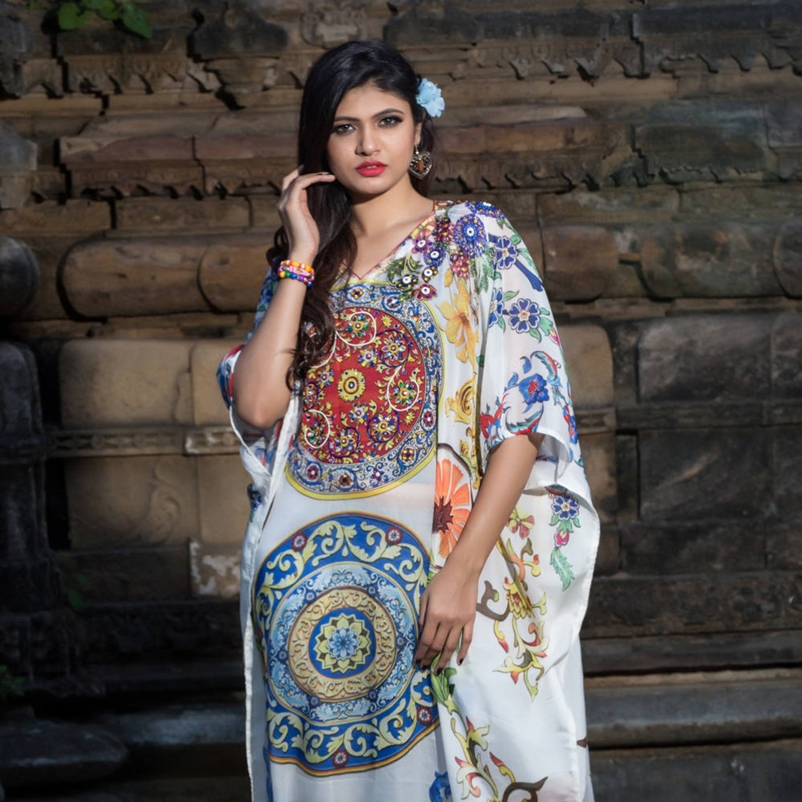 silk caftan plus size
