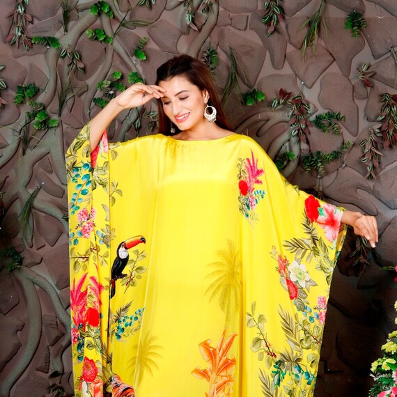 Plus size silk kaftan sale