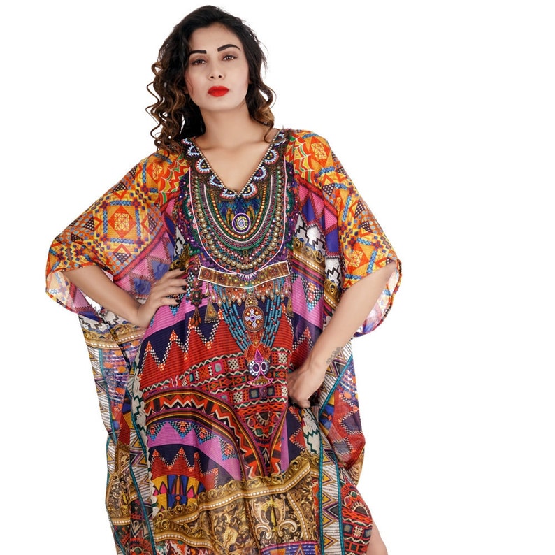 silk caftan plus size