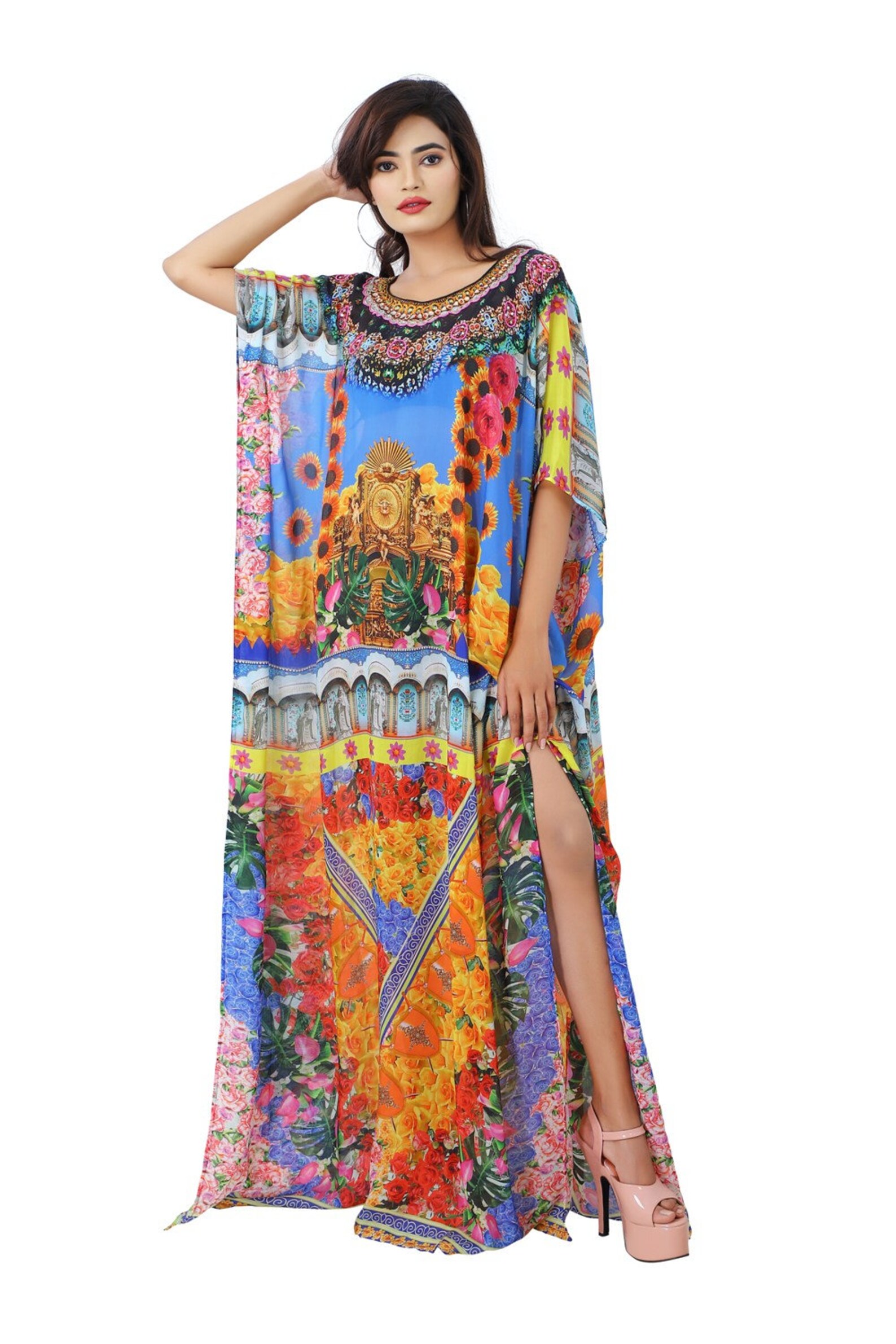 Silk kaftan silk kaftan dress Etsy