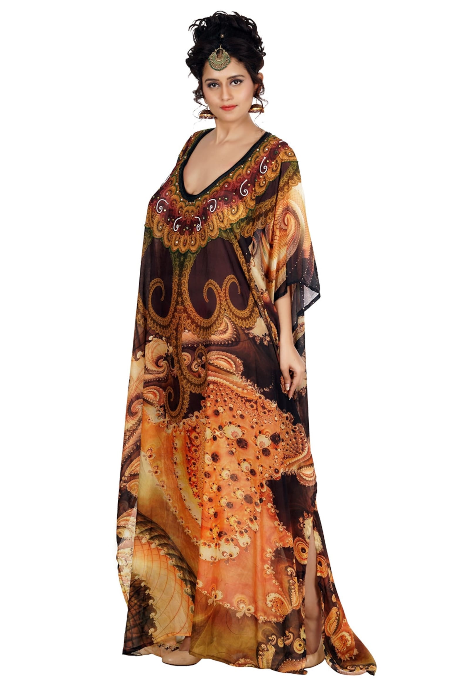 Silk beach cover up kaftan Resort wear for women beach Etsy