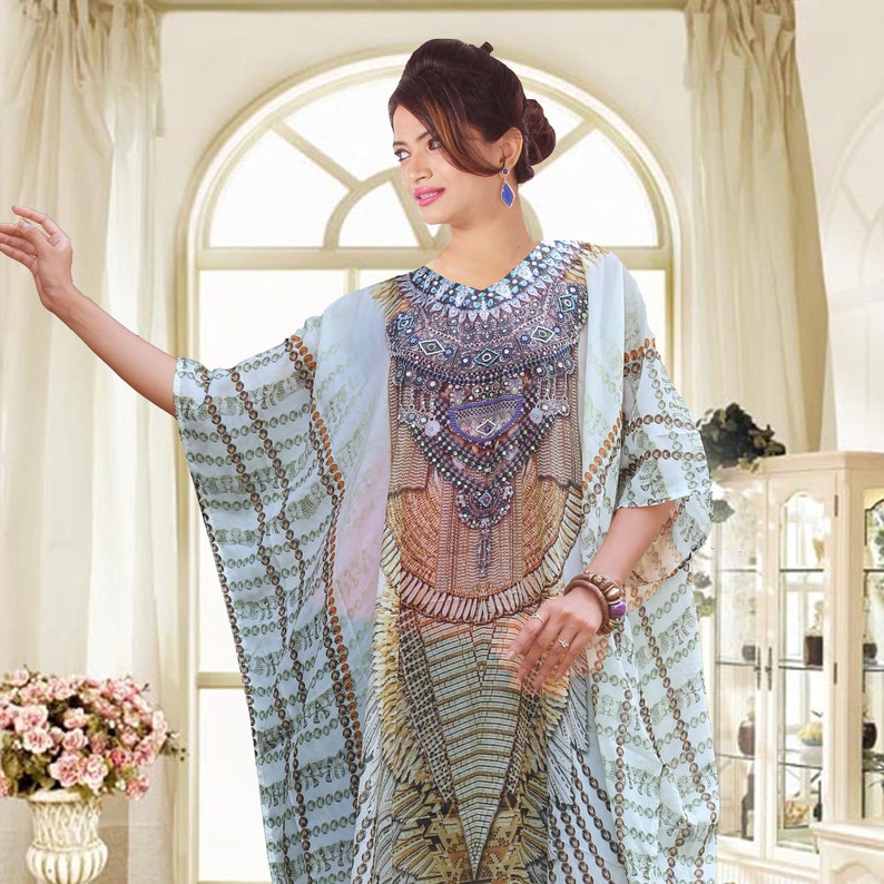 Plus size kaftan silk kaftan Long beach cover up kaftan dress Etsy