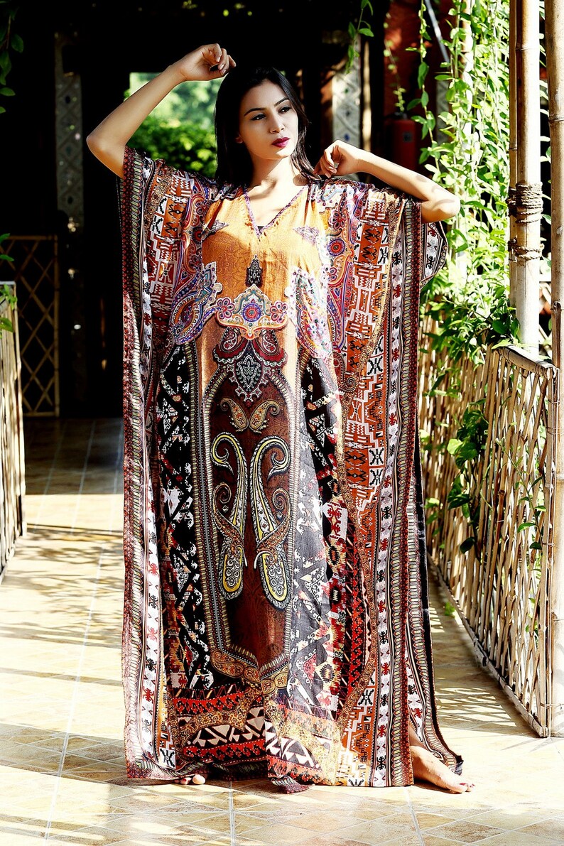 silk caftan plus size