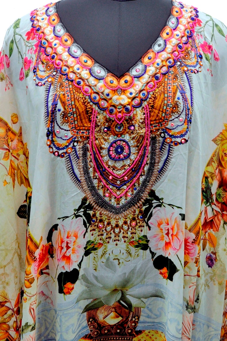 silk caftan plus size