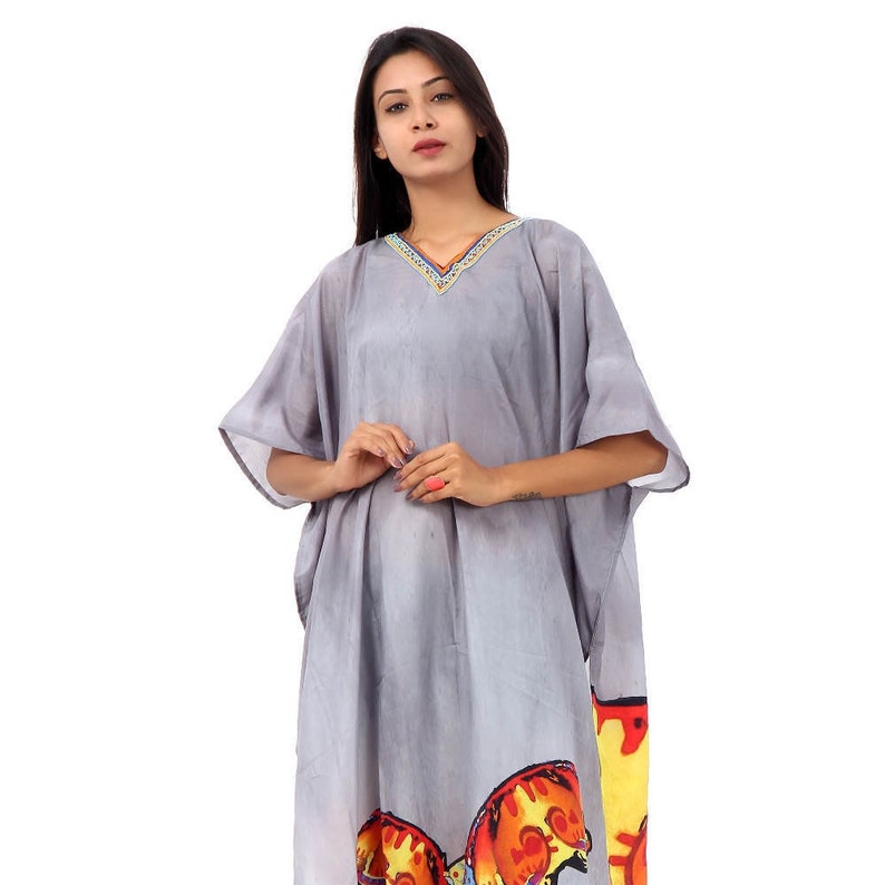 long silk caftan