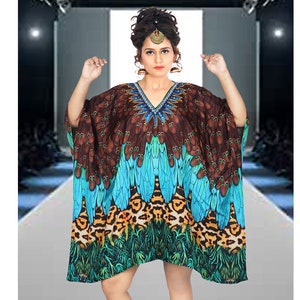 Silk Kaftan feather style Brown kaftan Silk Beach wear caftan Silk Kaftan Handmade Mother&#39;s Day Gift glamorous Silk kaftans