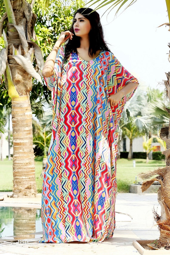 chinese dress ladies Kaftan Dresses|Long Kaftans|Printed Kaftan|Silk Kaftans{Designer Clothing}