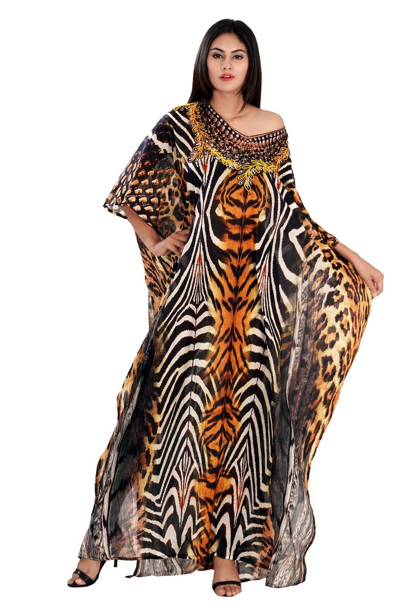 Silk beach cover up kaftan Resort wear for women long silk Etsy