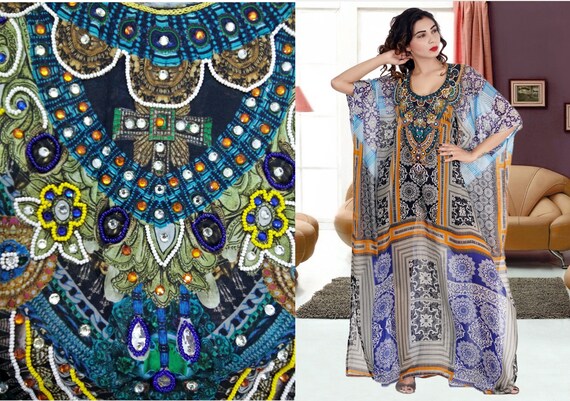 full length beach kaftan