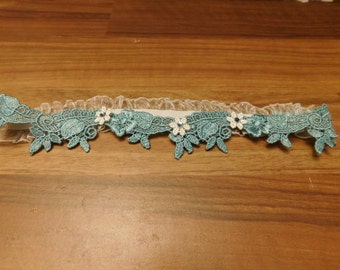 Wedding bridal garter, Stretchy  Vintage Gatrer, Wedding garter, Bridal something blue Garter, Crystal pearl  Keepsake garter, Toss garter