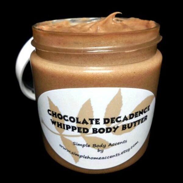 SALE! Chocolate Whipped Body Butter, Chocolate Lotion, Natural Lotion, Vegan, Gift under 10