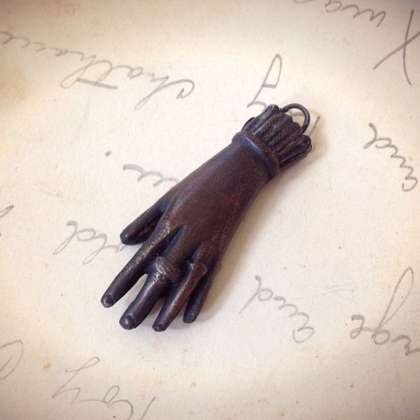 CUSTOM ORDER  Dark Rustic Victorian Hand Pendant