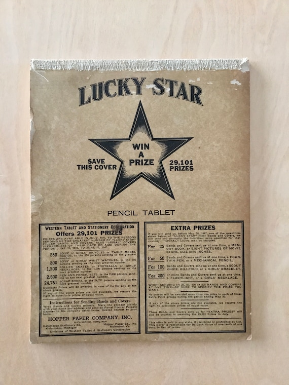 Antique Lined Paper Writing Tablet | Etsy