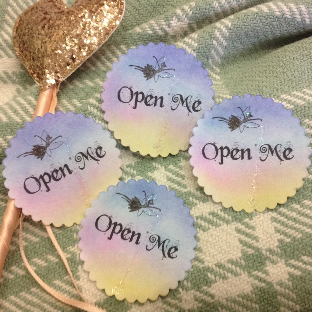 Open Me Sticker Label OPEN ME Fairy Stickers/labels/envelope Seals 10 - Etsy