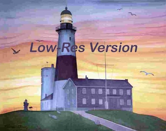 Montauk Lighthouse 11x14 Fine Art Print y 5x7 Frameable Note Card