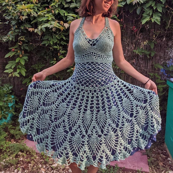 PATTERN: Fairy Dress / Pixie / Crochet cover up /pineapple skirt / PDF download