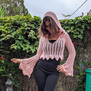 Pattern: Fairy Queen Crop Top / Pull over / Bell Sleeve / Hooded top / PDF download