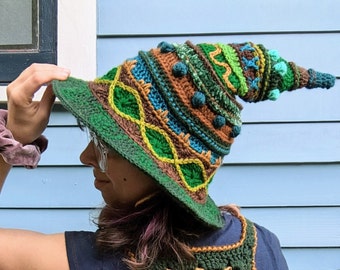 Pattern: Spellworker Witch's Hat / Crochet pointed witch hat