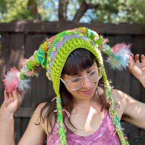 PATTERN: Bard Beanie / Crochet Jester Hat / PDF Download