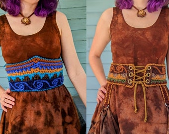 Pattern: Enchanted Corset Belt / Underbust with skirt stays and pocket / Renaissance Faire Garb