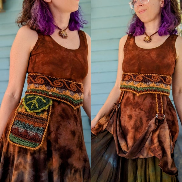 Pattern: Enchanted Corset Belt / Underbust with skirt stays and pocket / Renaissance Faire Garb