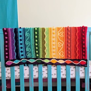 Pattern: Technicolor Dream Baby Blanket / Crochet pattern
