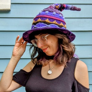 Pattern: Spellworker Witch's Hat / Crochet pointed witch hat image 4