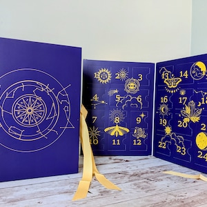 Advent Calendar Box / DIY Wholesale Bulk Packaging / Fill your own advent / Witch crystal astrology theme image 1