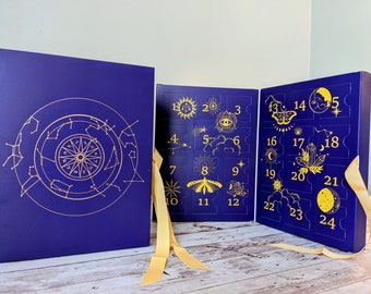 Advent Calendar Box / DIY Wholesale Bulk Packaging / Fill your own advent / Witch crystal astrology theme