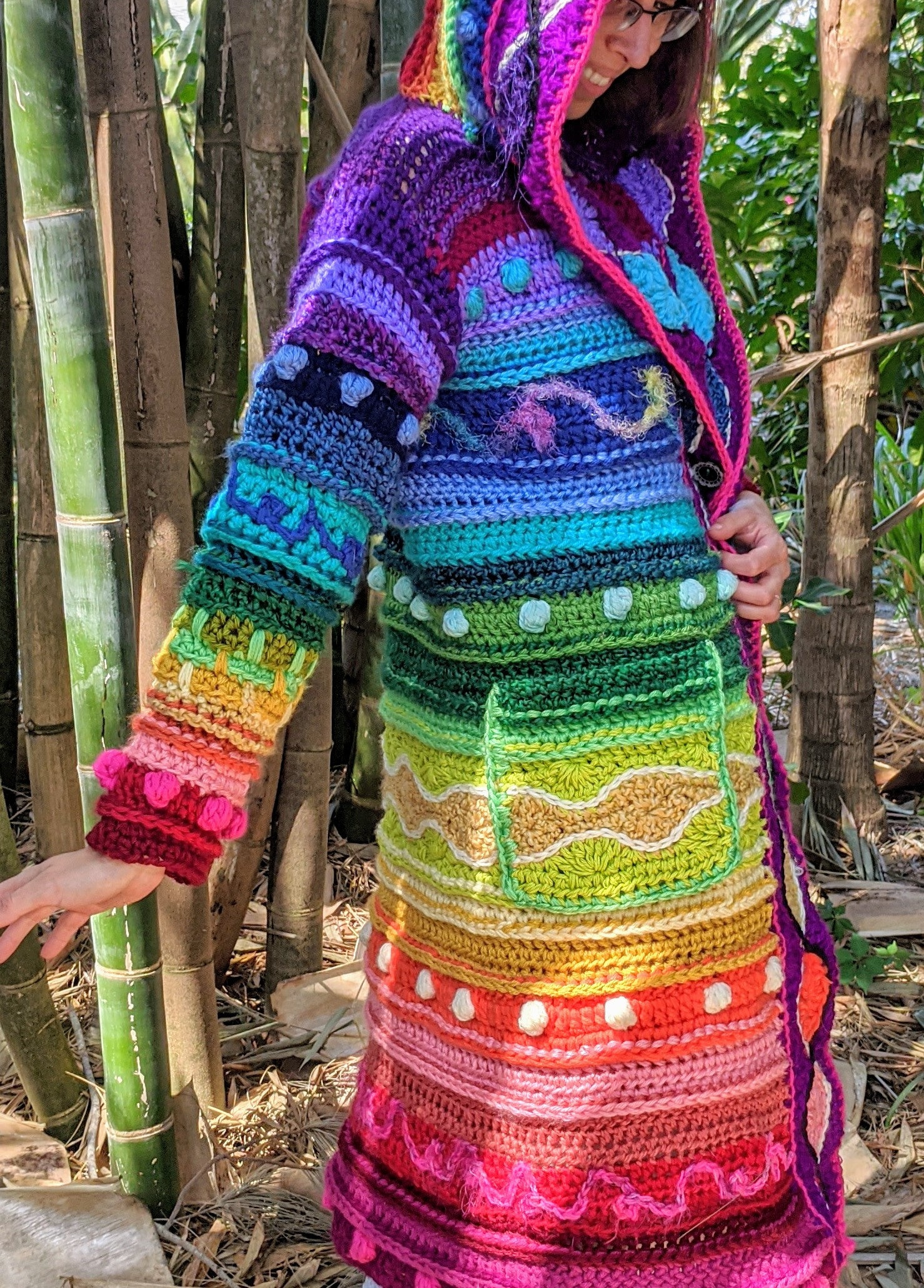 Pattern: Technicolor Dream Coat / Freeform Crochet / PDF Download ...