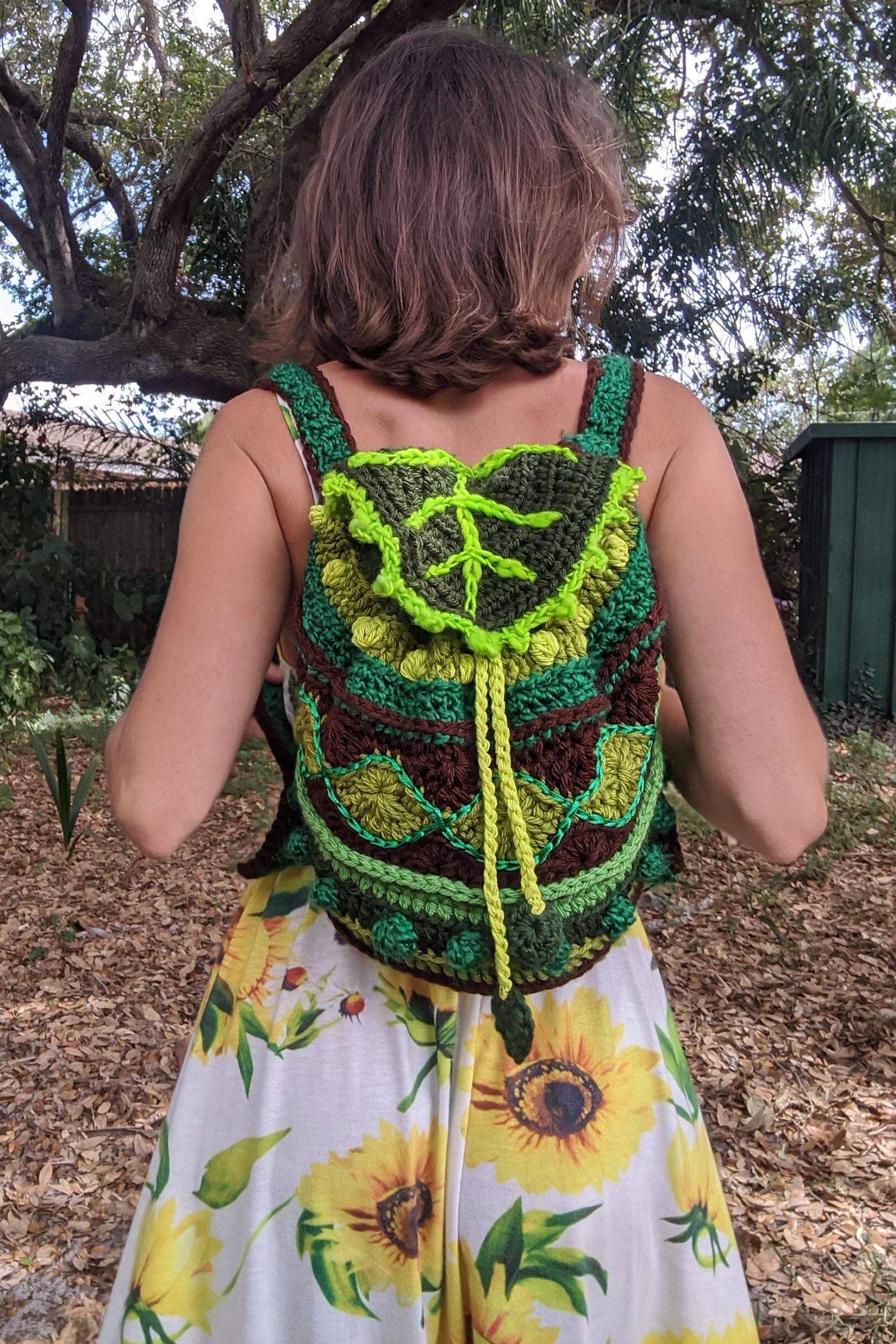 31 Crochet Sling Bags with Crossbody Bags, Tote Bags, and Keychain Styles 26 Pattern: Elemental Drawstring Bag / Crochet tote backpack
