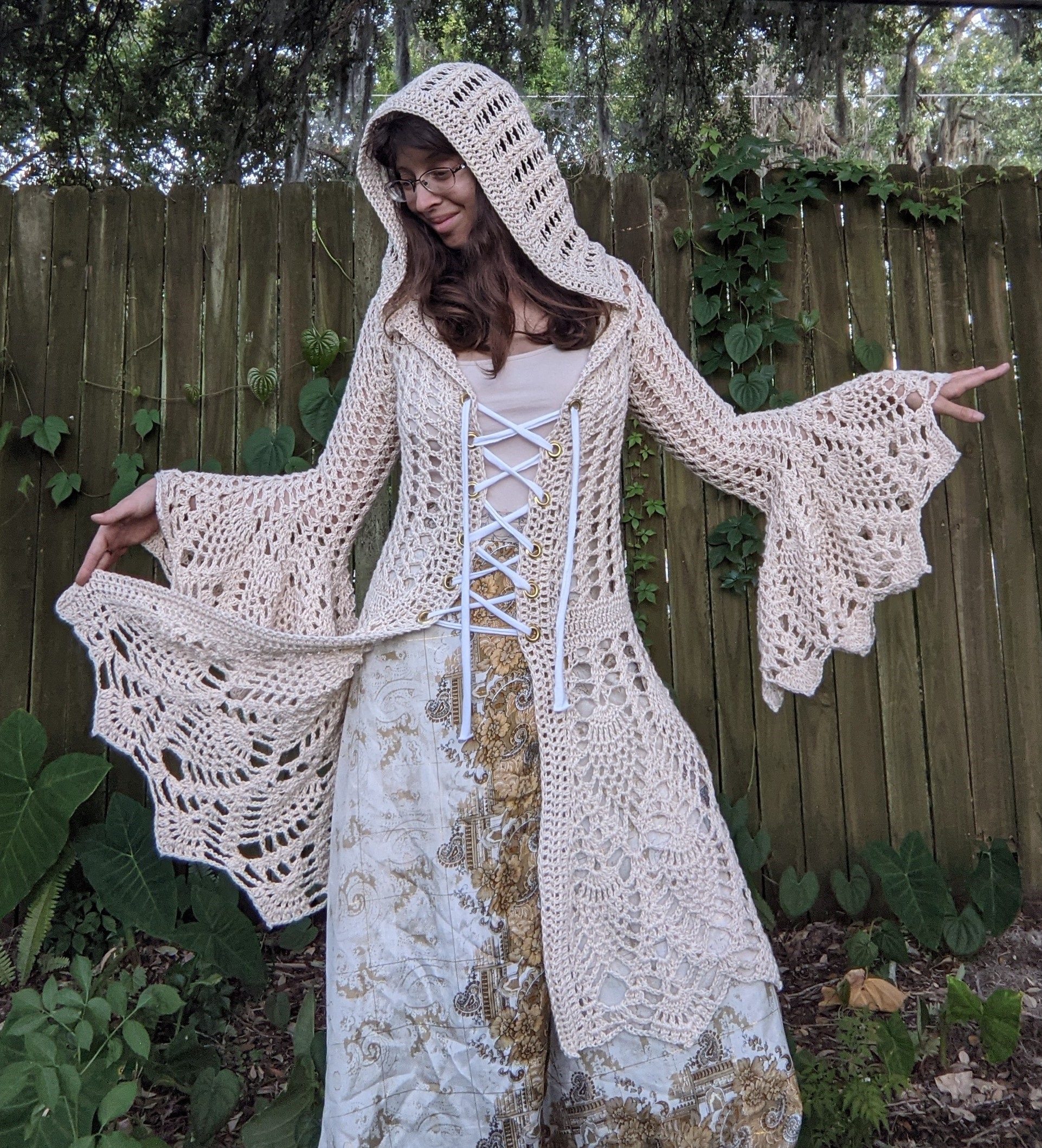 Pattern: Fairy Queen Coat / Pineapple Crochet / Cardigan / Jacket