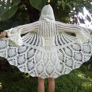 Pattern: Fairy Queen Coat / Wrap Dress or Cardigan / Bridal / Pineapple crochet / PDF download image 3