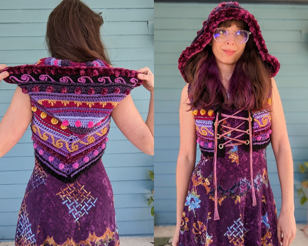 PATTERN: Fae Pixie Vest / Crochet Hooded Vest / PDF Download Etsy