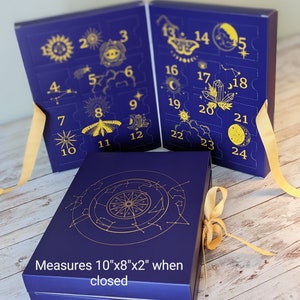 Advent Calendar Box / DIY Wholesale Bulk Packaging / Fill your own advent / Witch crystal astrology theme image 3