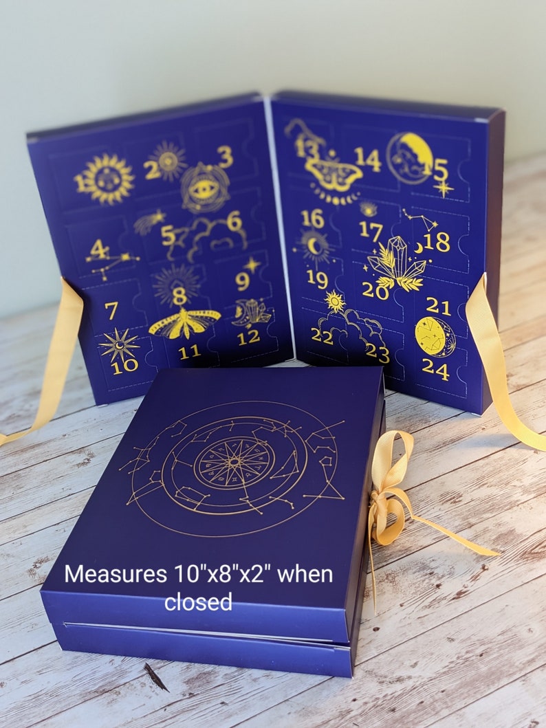 Advent Calendar Box / DIY Wholesale Bulk Packaging / Fill your own advent / Witch crystal astrology theme image 3