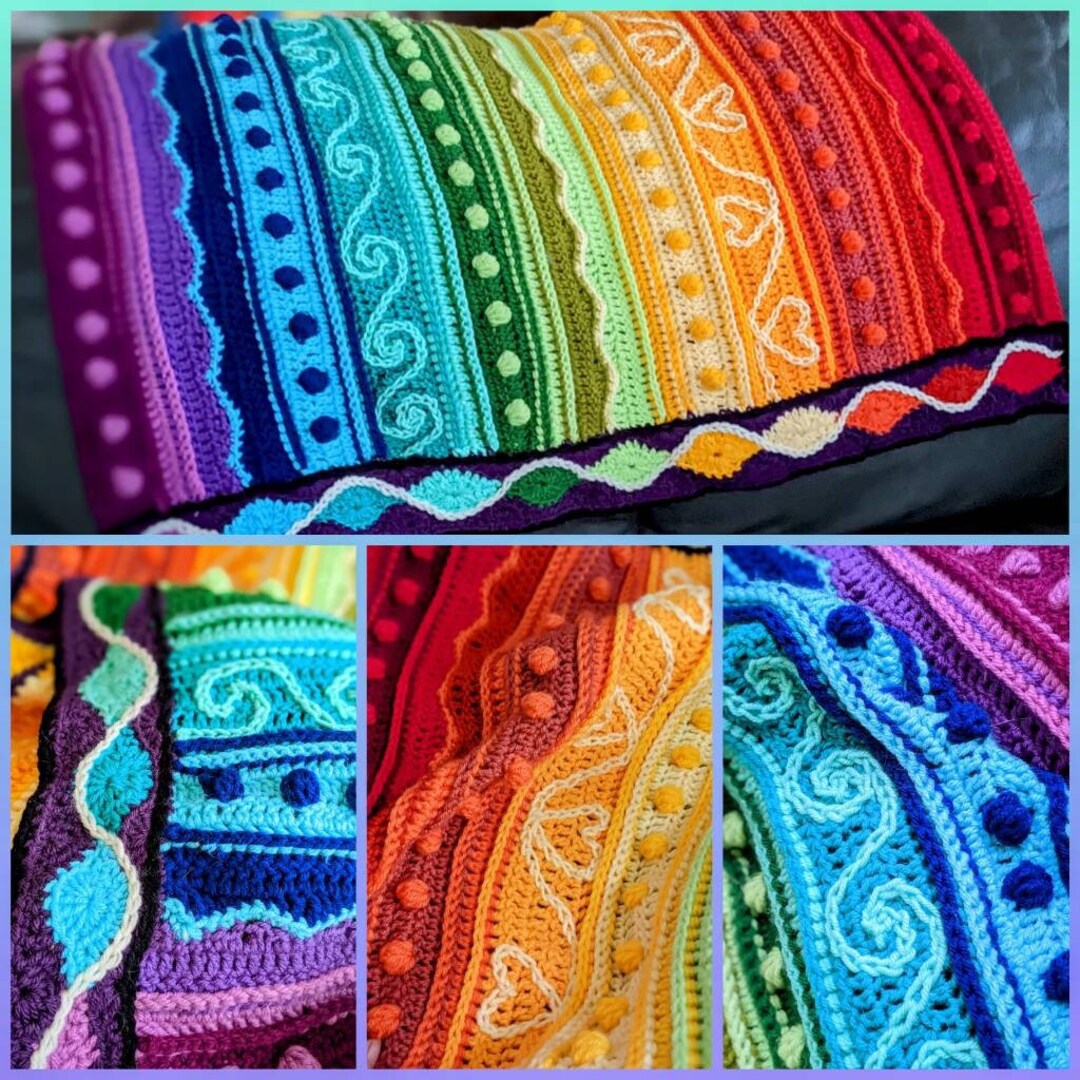 Pattern: Technicolor Dream Baby Blanket / Crochet Pattern - Etsy