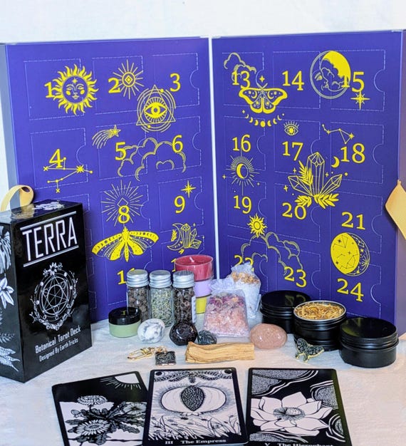 Calendario De Adviento Del Tarot 2025 - 24 Figuras Acrílicas Místicas Para Decoración Y Adivinación