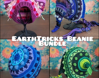 Patroonbundel: EarthTricks mutsbundel / 4 patronen / gehaakte muts muts pixie