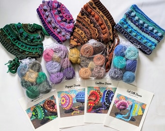 EarthTricks Crochet Beanie Kit: 7oz Yarn & Pattern