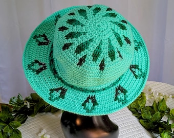 Lucky Shamrock / Sunburst Mosaic Sunhat