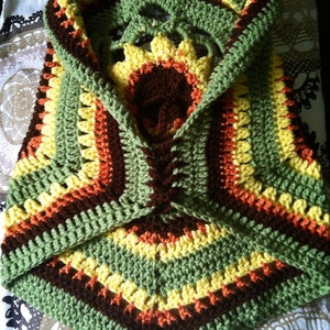 PATTERN: Sunflower Mandala Crochet Vest / Circle vest / PDF download image 4