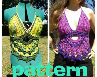 PATTERN: Mandala Fan Lace Halter Top