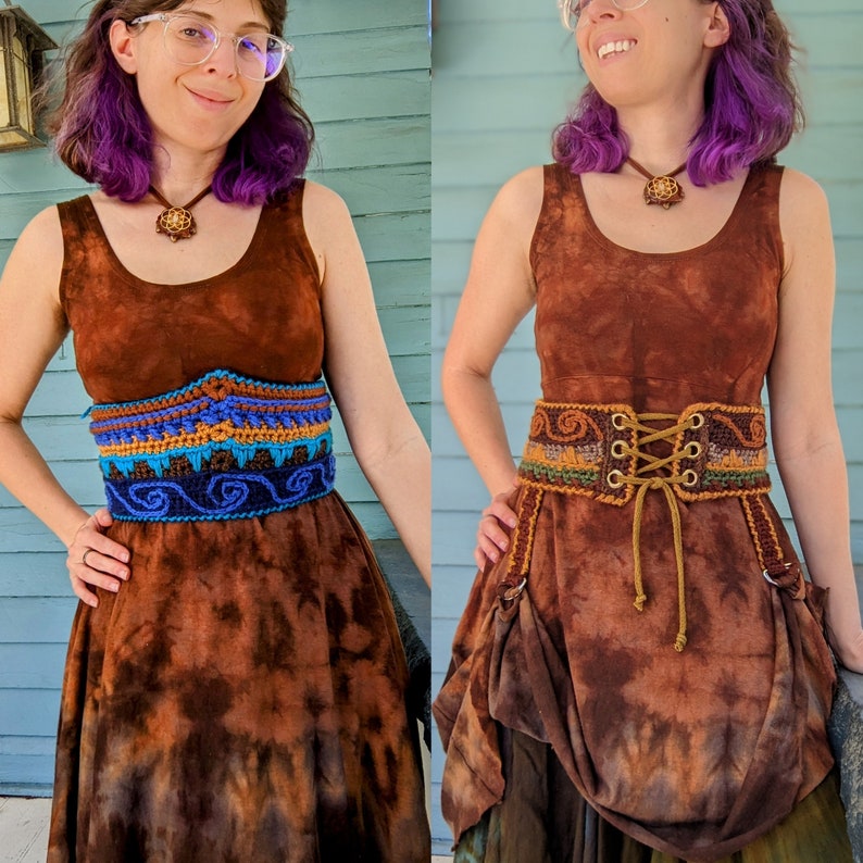 Pattern: Enchanted Corset Belt / Underbust with skirt stays and pocket / Renaissance Faire Garb image 2