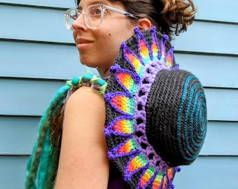 Pattern: Flower Forager Sunhat / Crochet wide brimmed sunhat / PDF download