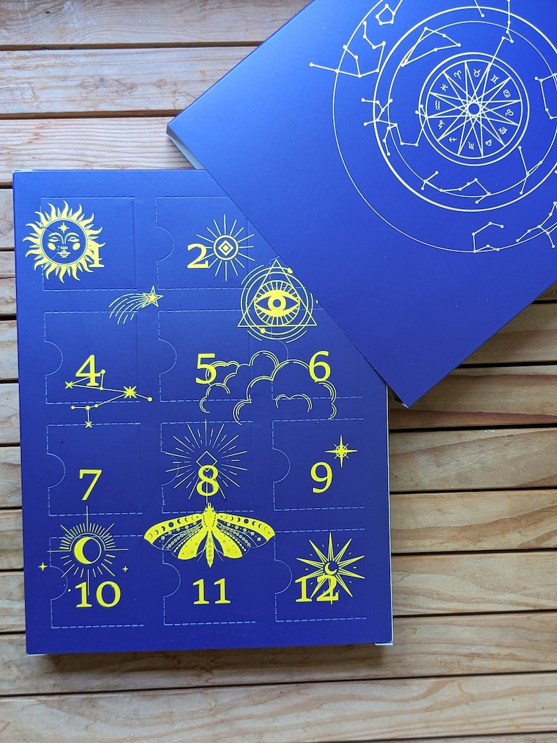 Advent Calendar Box / DIY Wholesale Bulk Packaging / Fill your own advent / Witch crystal astrology theme image 5