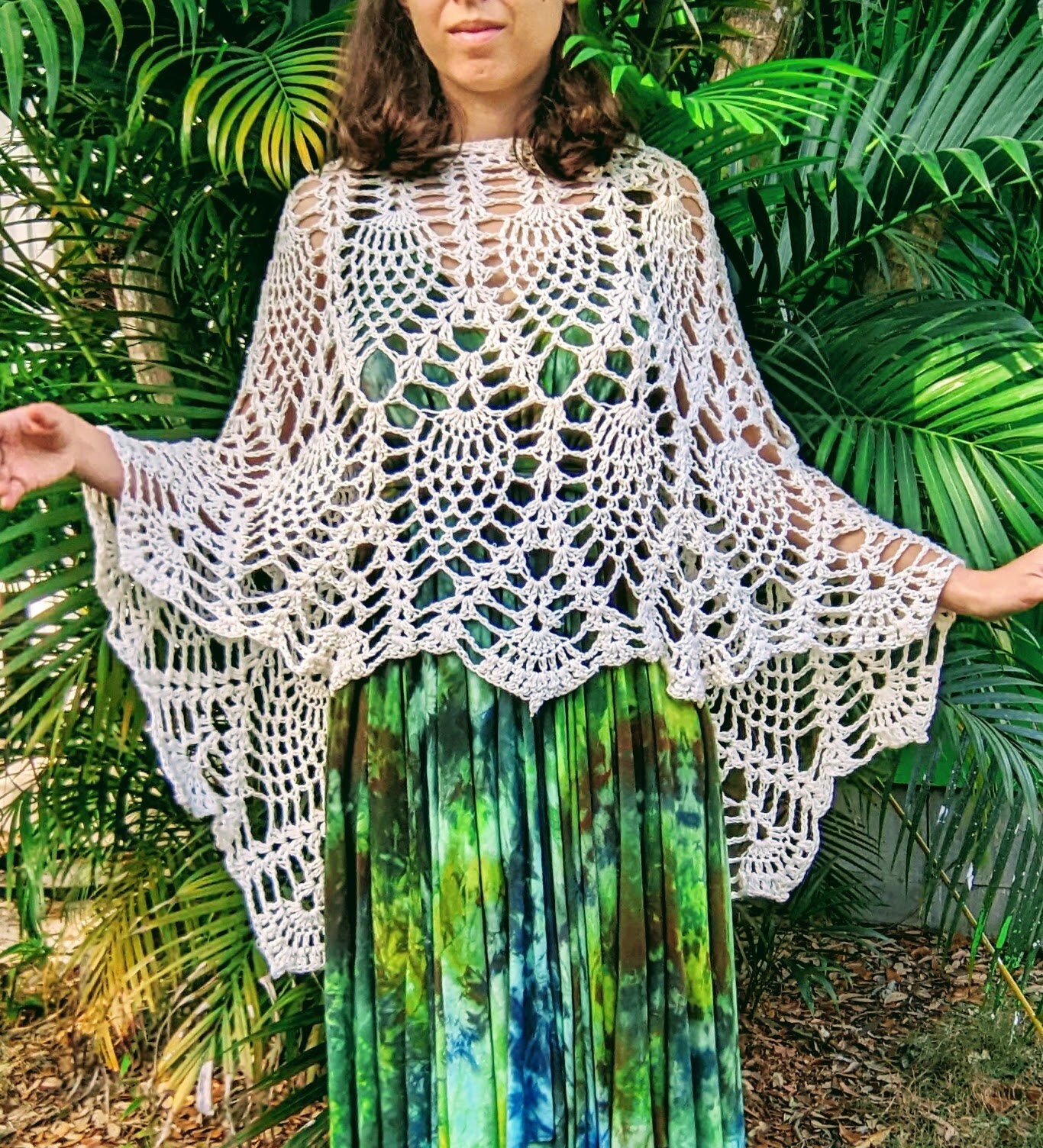 Pattern: Peekaboo Lace Shawl and Skirt / Pineapple Crochet - Etsy