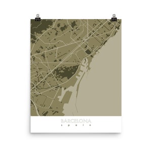 Barcelona Map Print - Wald