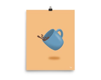 Spilled Coffee Graphic Print