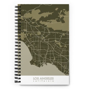 Los Angeles Spiral Notebook (Dotted Paper) - Forest Green / Bullet Journal